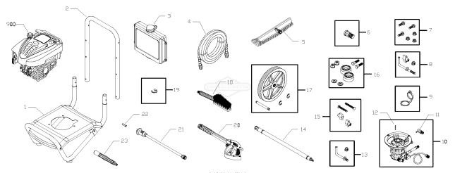 Brute 020291-1 Power washer replacement parts